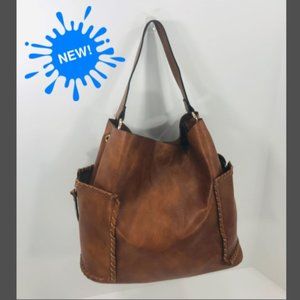 50% OFF NEW Hand Crafted in Texas Western Leather Bag with woven leather